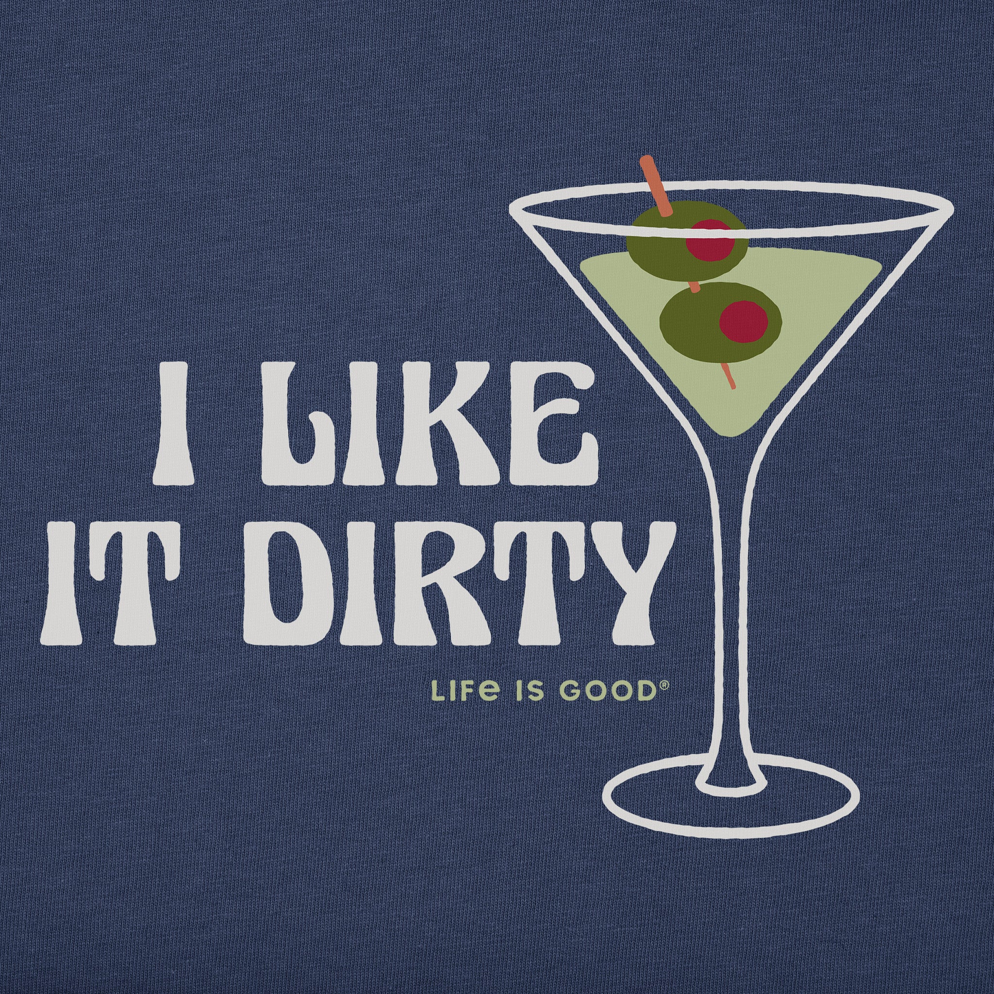 Women's I Like it Dirty Martini Short Sleeve Crusher Boxy Tee