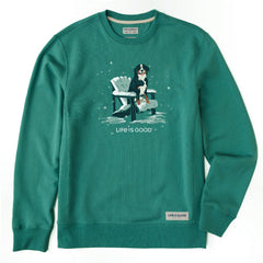 Men's Snowy Adirondack Bernese Simply True Fleece Crew