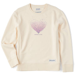 Women's Kindness is Free Evaporating Heart Simply True Fleece Crew