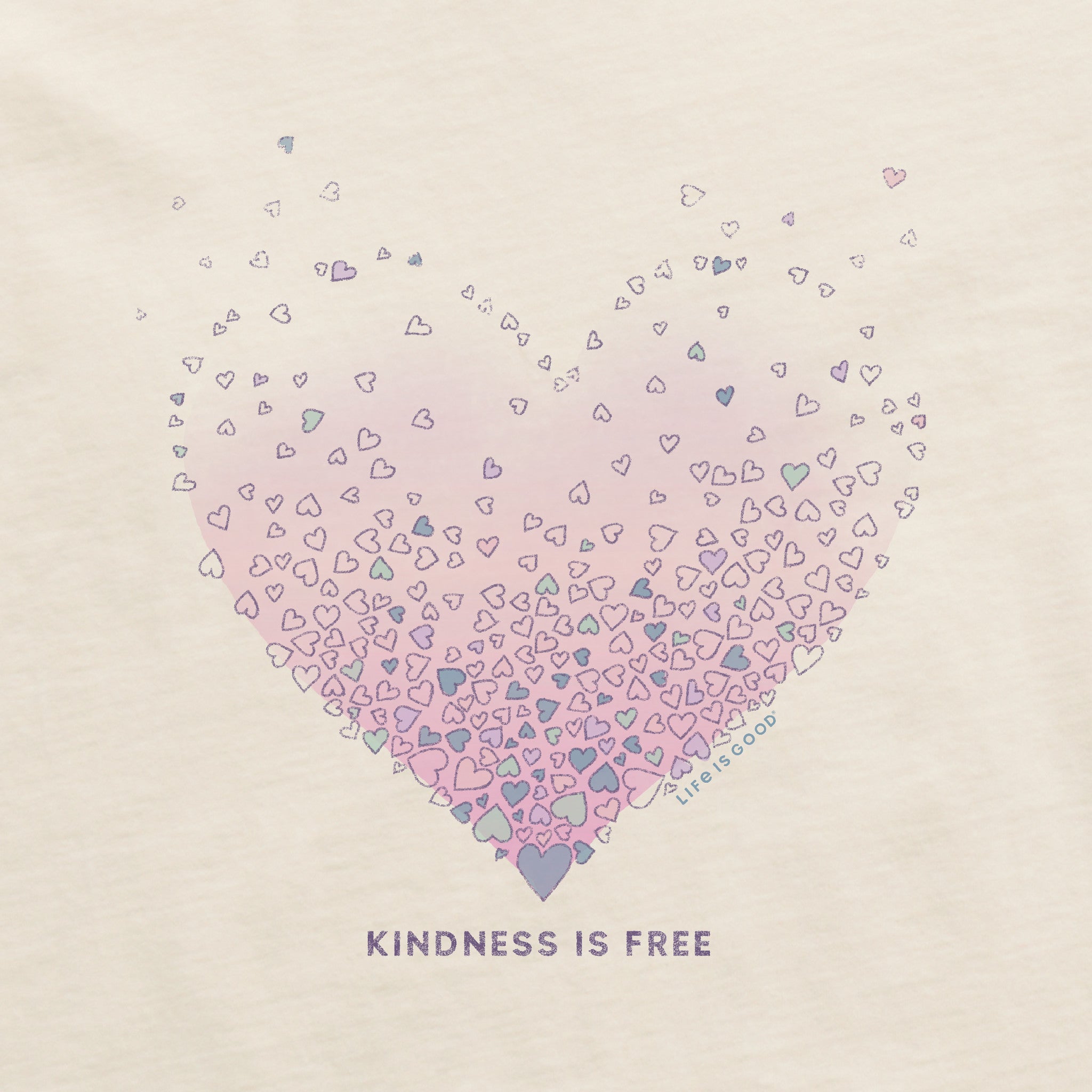Women's Kindness is Free Evaporating Heart Simply True Fleece Crew