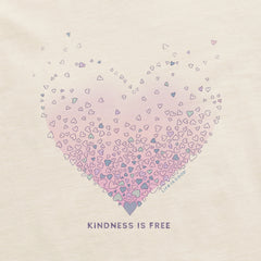 Women's Kindness is Free Evaporating Heart Simply True Fleece Crew