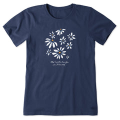 Women's Earth Laughs Daisies Short Sleeve Tee