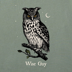Men's Wise Guy Owl Long Sleeve Crusher Tee