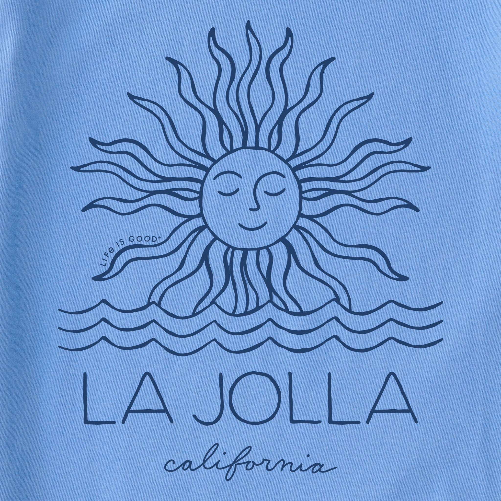 Women's La Jolla Simple Sunny Smile Short Sleeve Crusher-LITE Tee