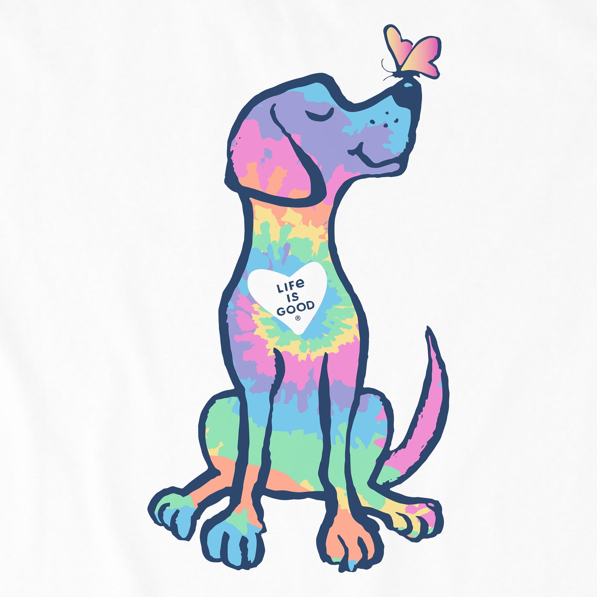 Kids Tie Dye Spring Dog Short Sleeve Crusher Tee