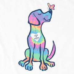 Kids Tie Dye Spring Dog Short Sleeve Crusher Tee