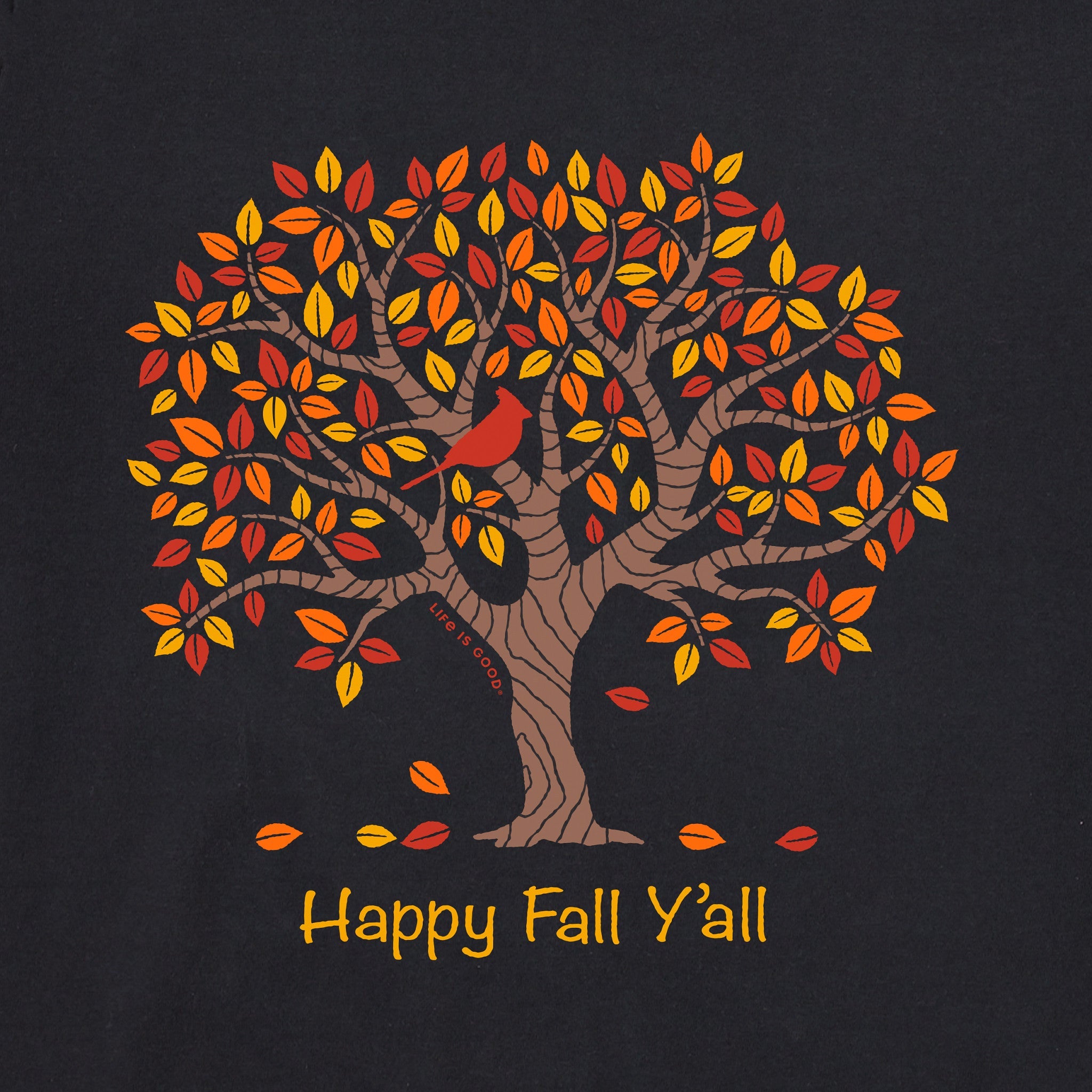 Women's Happy Fall Y'All Tree Long Sleeve Crusher Tee
