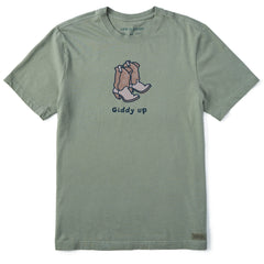 Men's Giddy Up Cowboy Boots Short Sleeve Tee