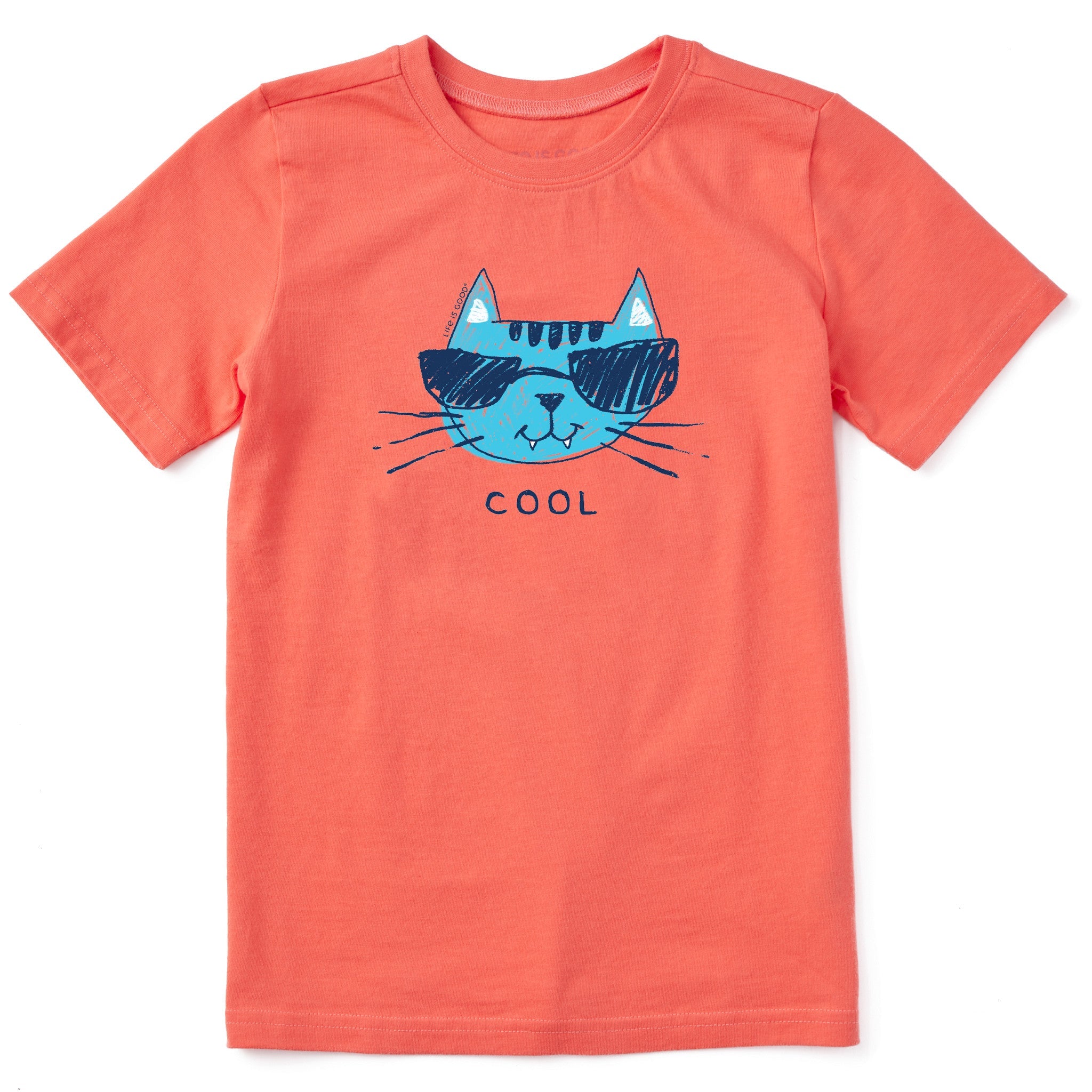 Kids Cool Cat Short Sleeve Crusher Tee
