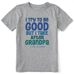 Kids Good Grandpa Short Sleeve Crusher Tee