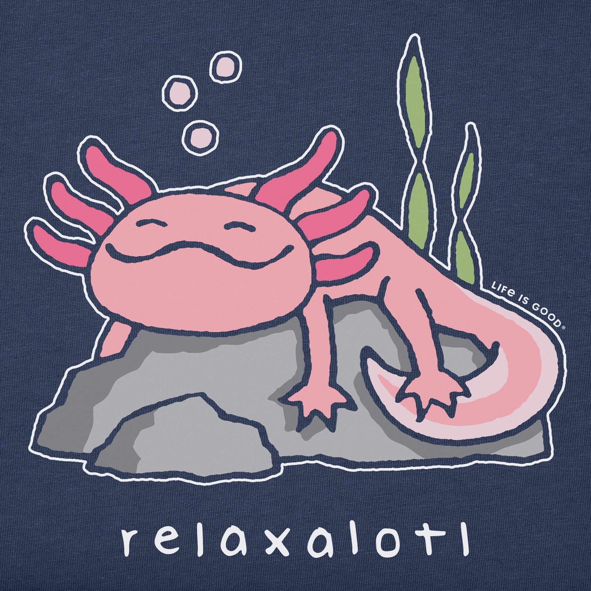 Kids Relaxalotl Long Sleeve Crusher Tee