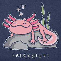 Kids Relaxalotl Long Sleeve Crusher Tee