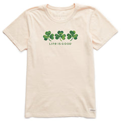 Women's 3 Tie Dye Clovers Short Sleeve Crusher Tee