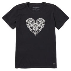 Women's Celtic Clover Heart Short Sleeve Crusher Tee