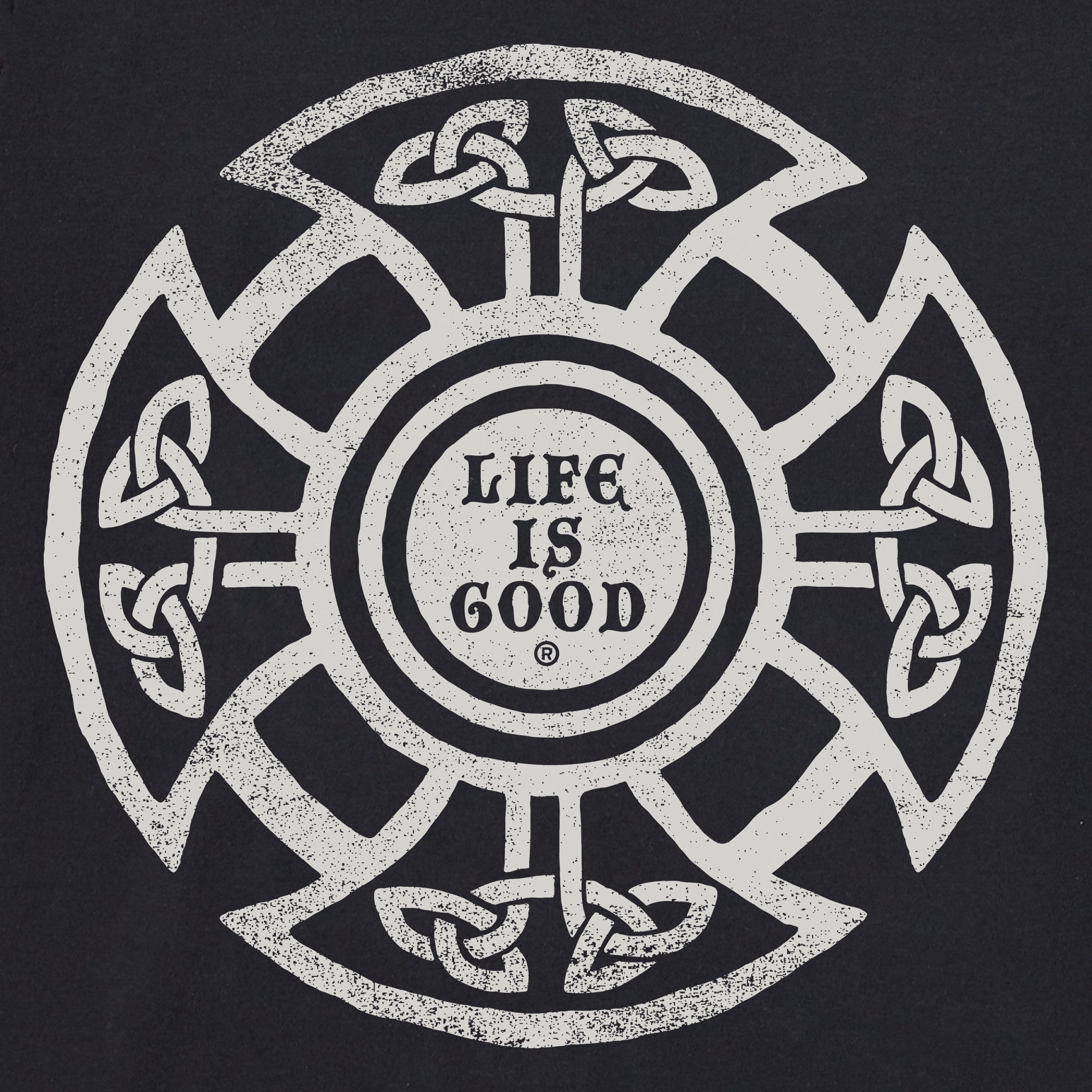 Men's Life is Good Celtic Shield Short Sleeve Crusher Tee