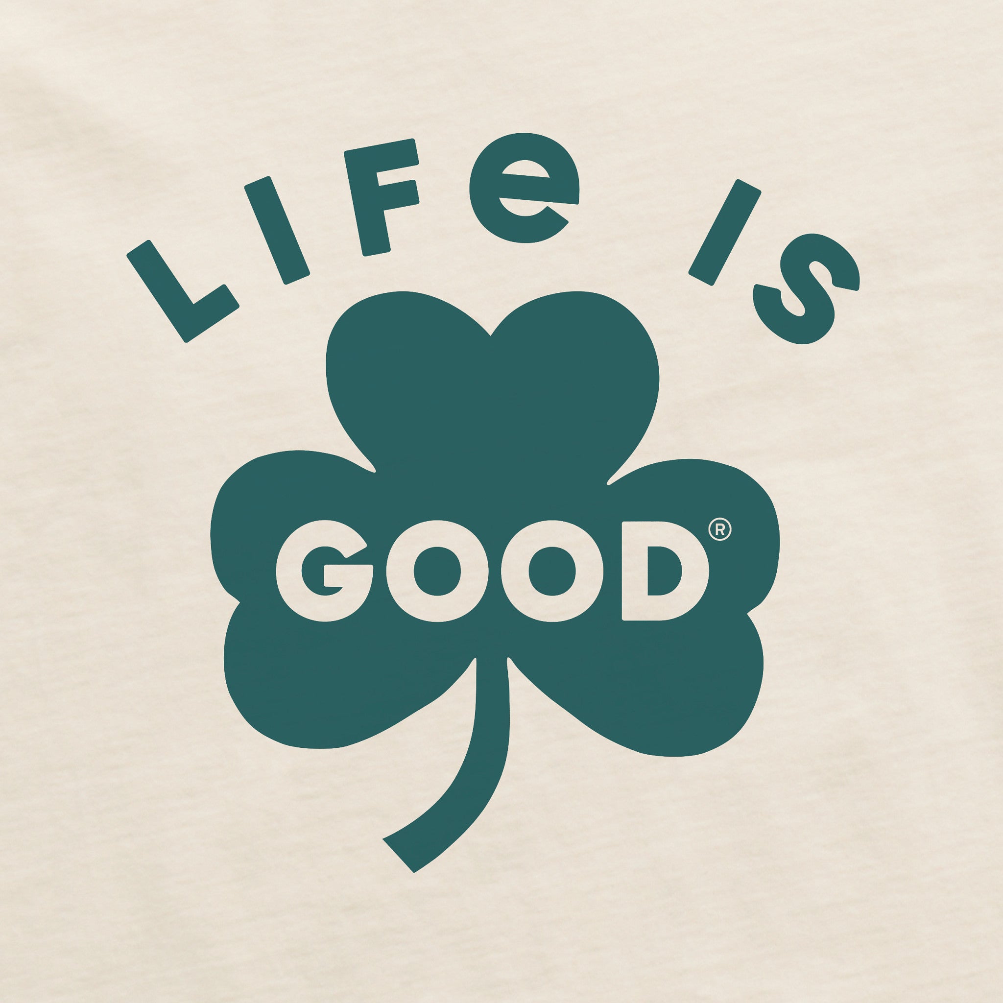 Men's Life is Good Bold Shamrock Short Sleeve Crusher Tee