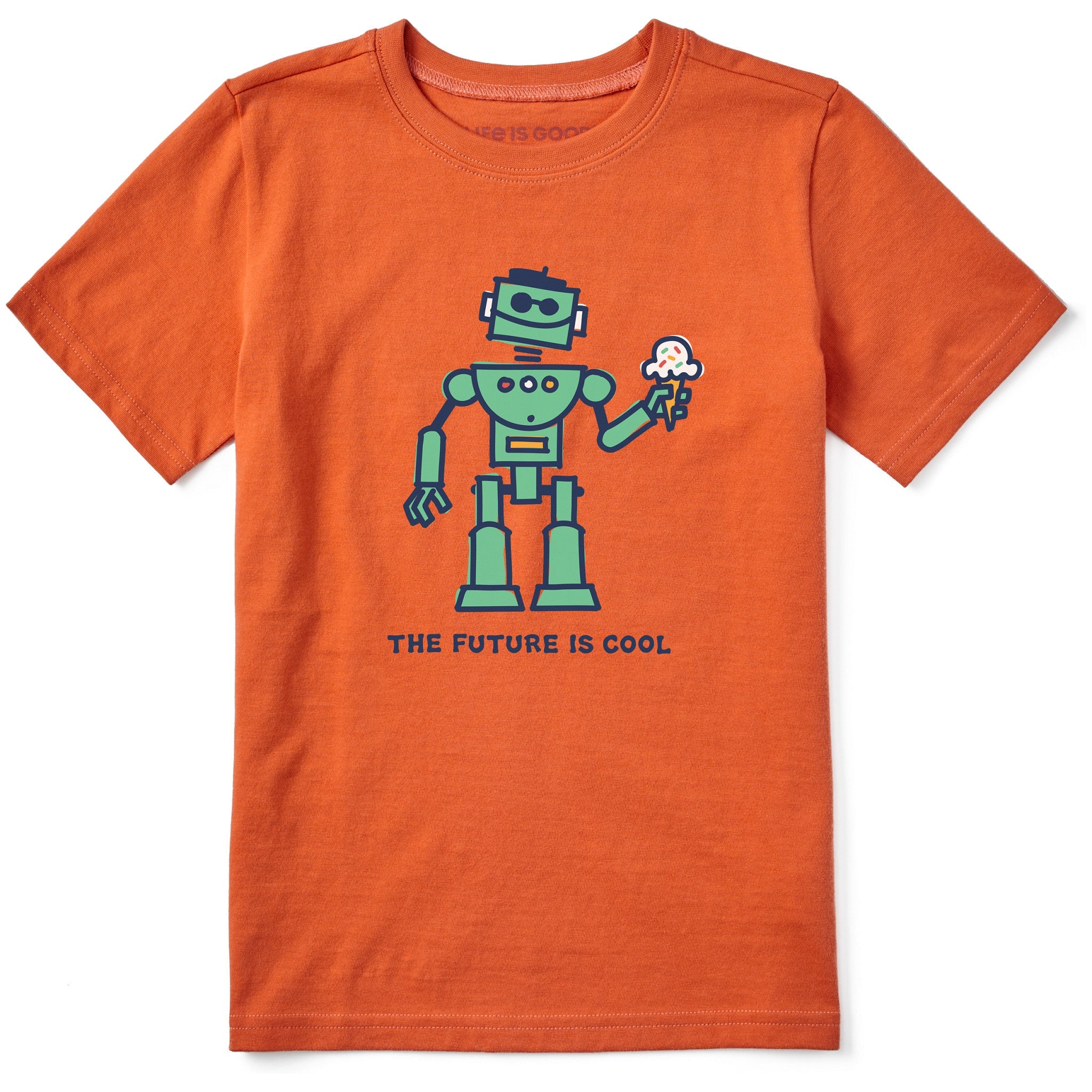 Kids Cool Robot Short Sleeve Crusher Tee