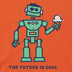 Kids Cool Robot Short Sleeve Crusher Tee