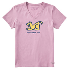 Women's Downward Dog Short Sleeve Crusher Vee