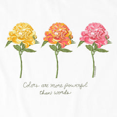 Women's 3 Botanical Peonies Short Sleeve Vee