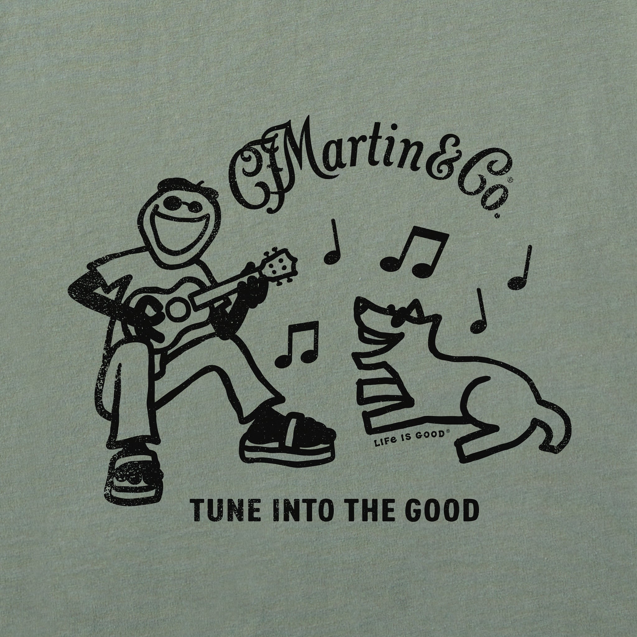 Men's Jake & Rocket Martin Guitar Short Sleeve Crusher Tee