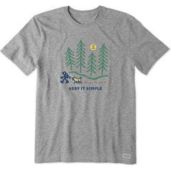 Men's Keep it Simple Hiking through the Woods Short Sleeve Tee