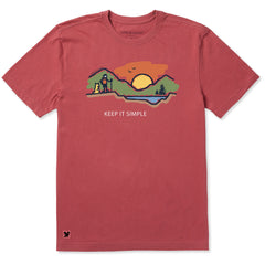 Men's Keep it Simple Mountain Hike Vista Short Sleeve Crusher Tee