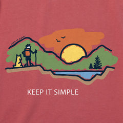 Men's Keep it Simple Mountain Hike Vista Short Sleeve Crusher Tee