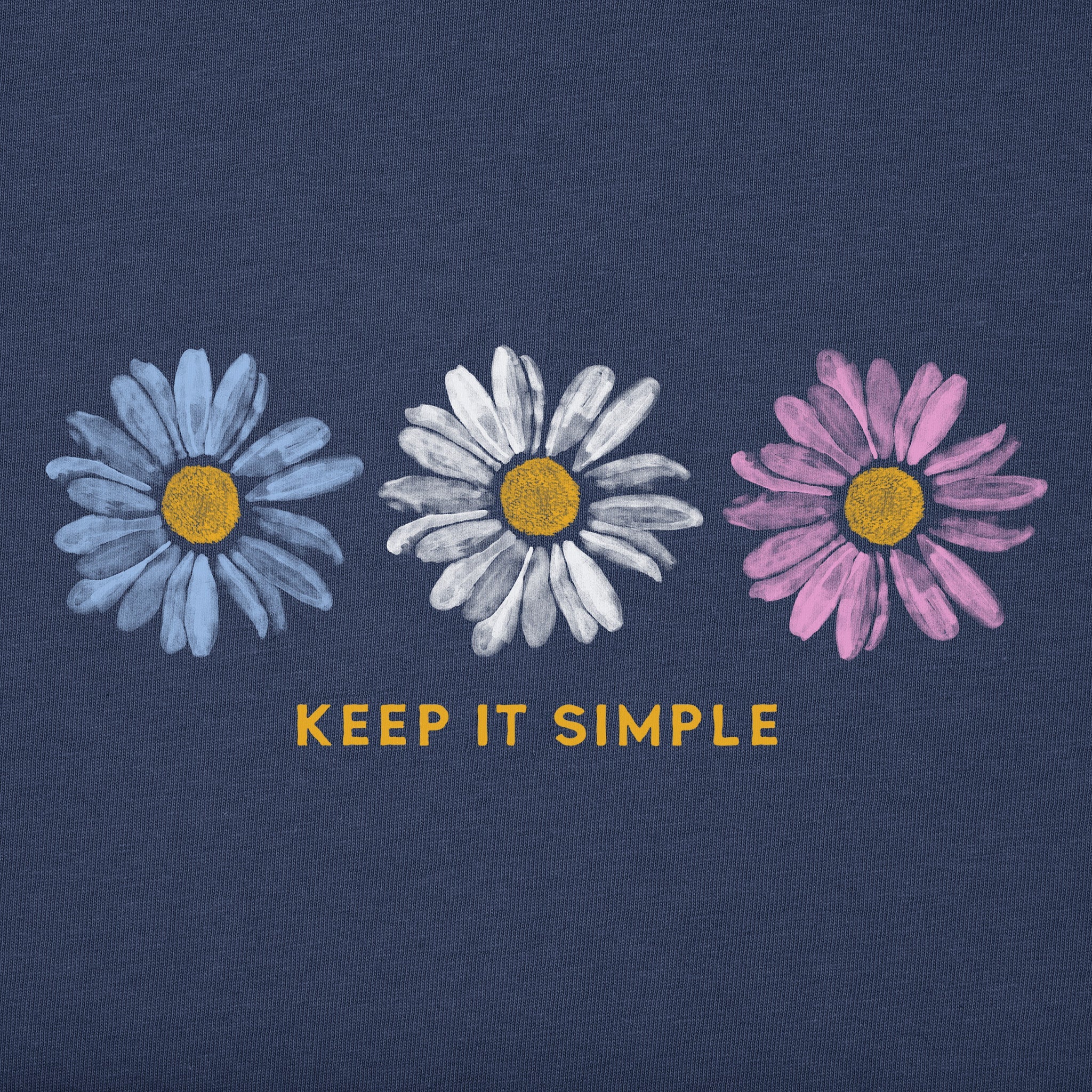 Women's Keep it Simple Trio Daisy Short Sleeve Vee