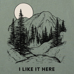 Women's I Like it Here Take it Outside Mountains Short Sleeve Crusher Tee