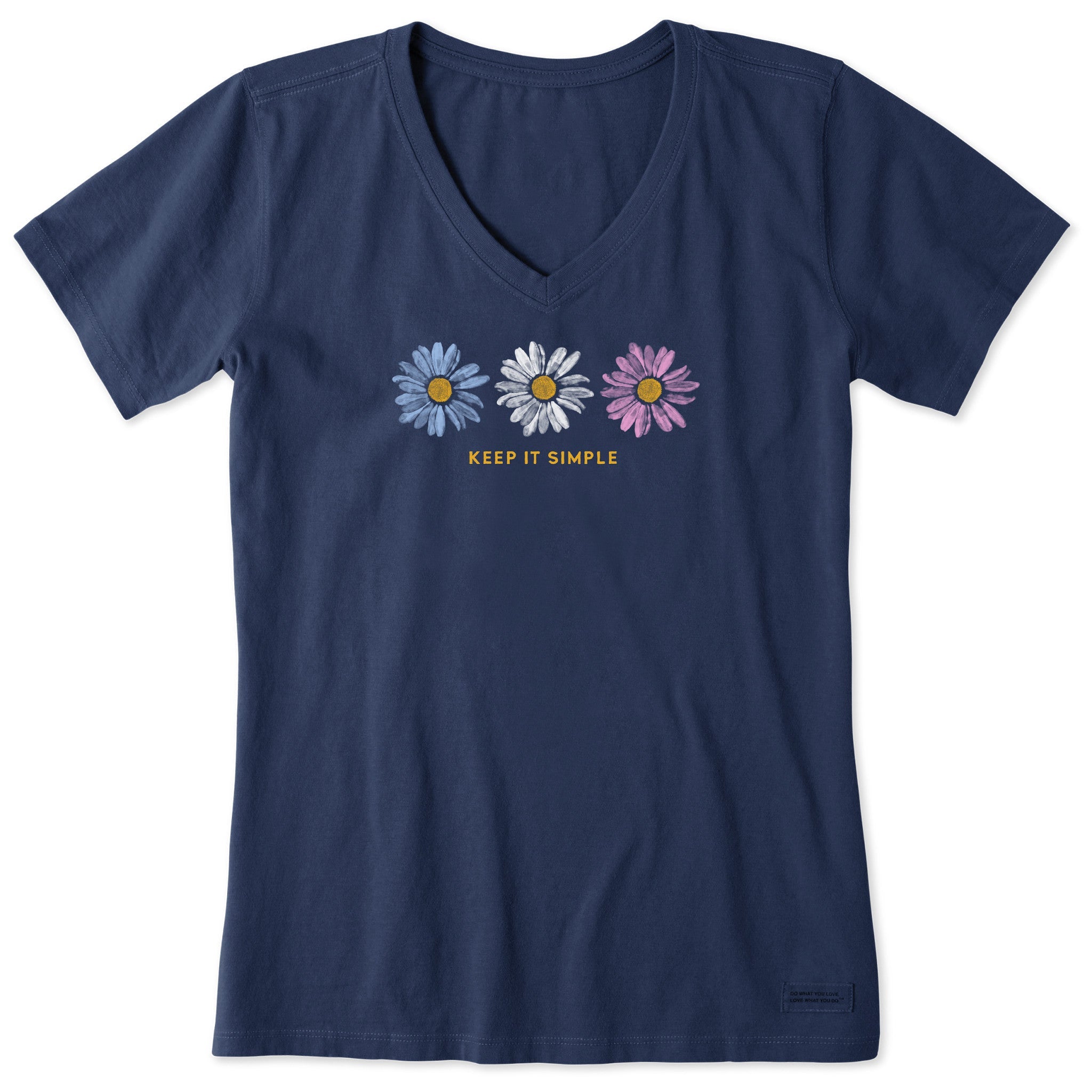 Women's Keep it Simple Trio Daisy Short Sleeve Vee