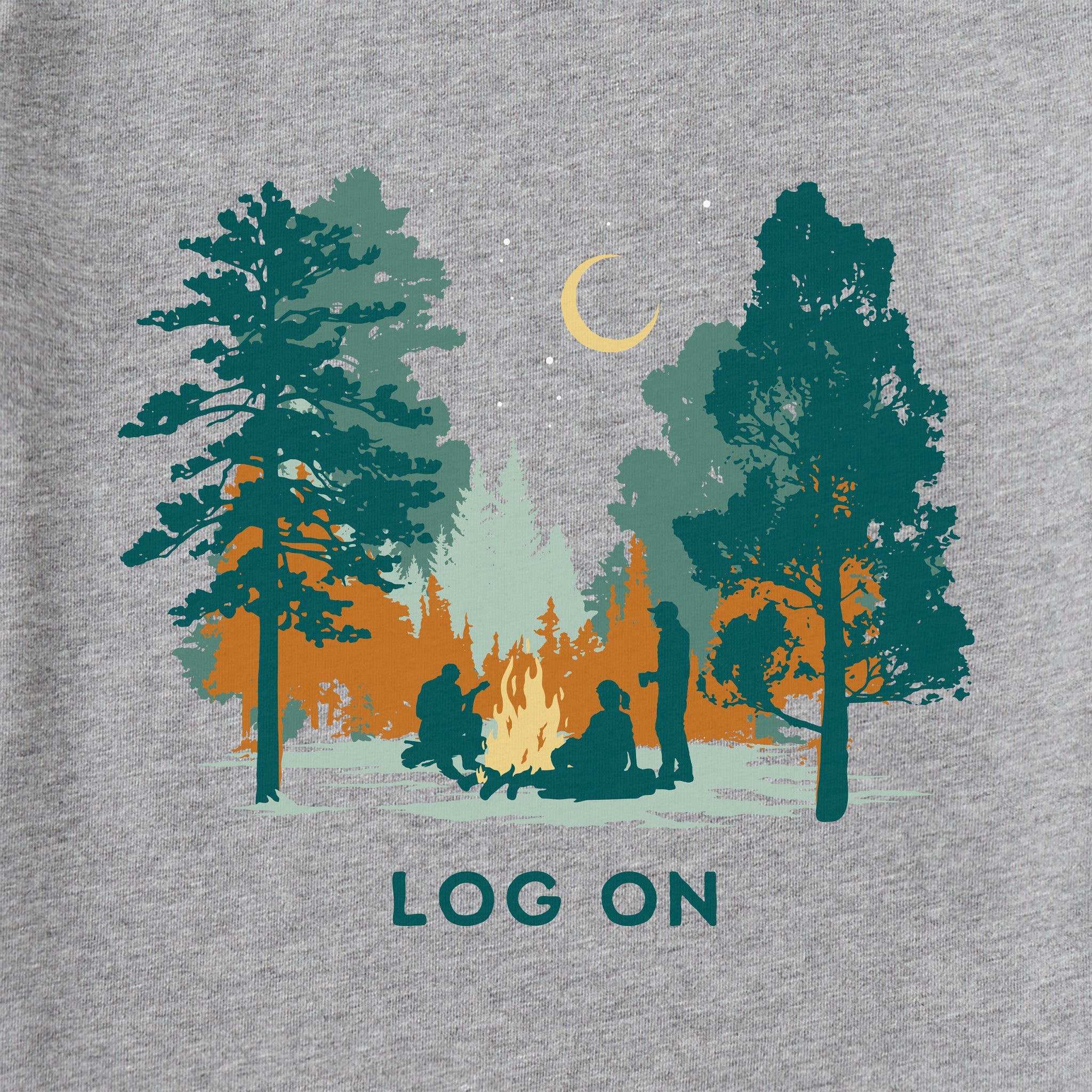 Men's Log On Campfire Long Sleeve Crusher Tee