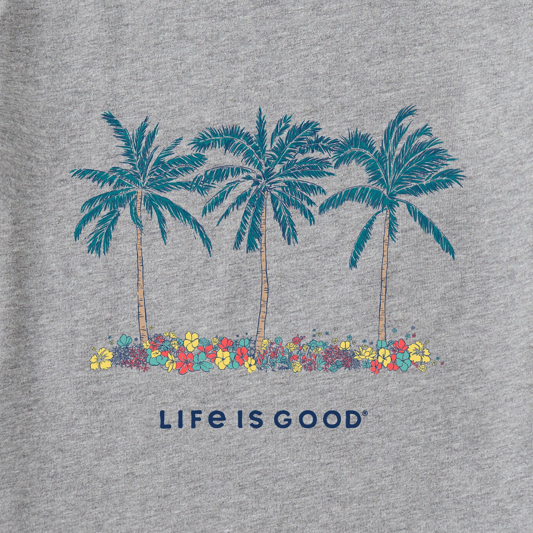Women's Cool Palm Flowers Short Sleeve Vee