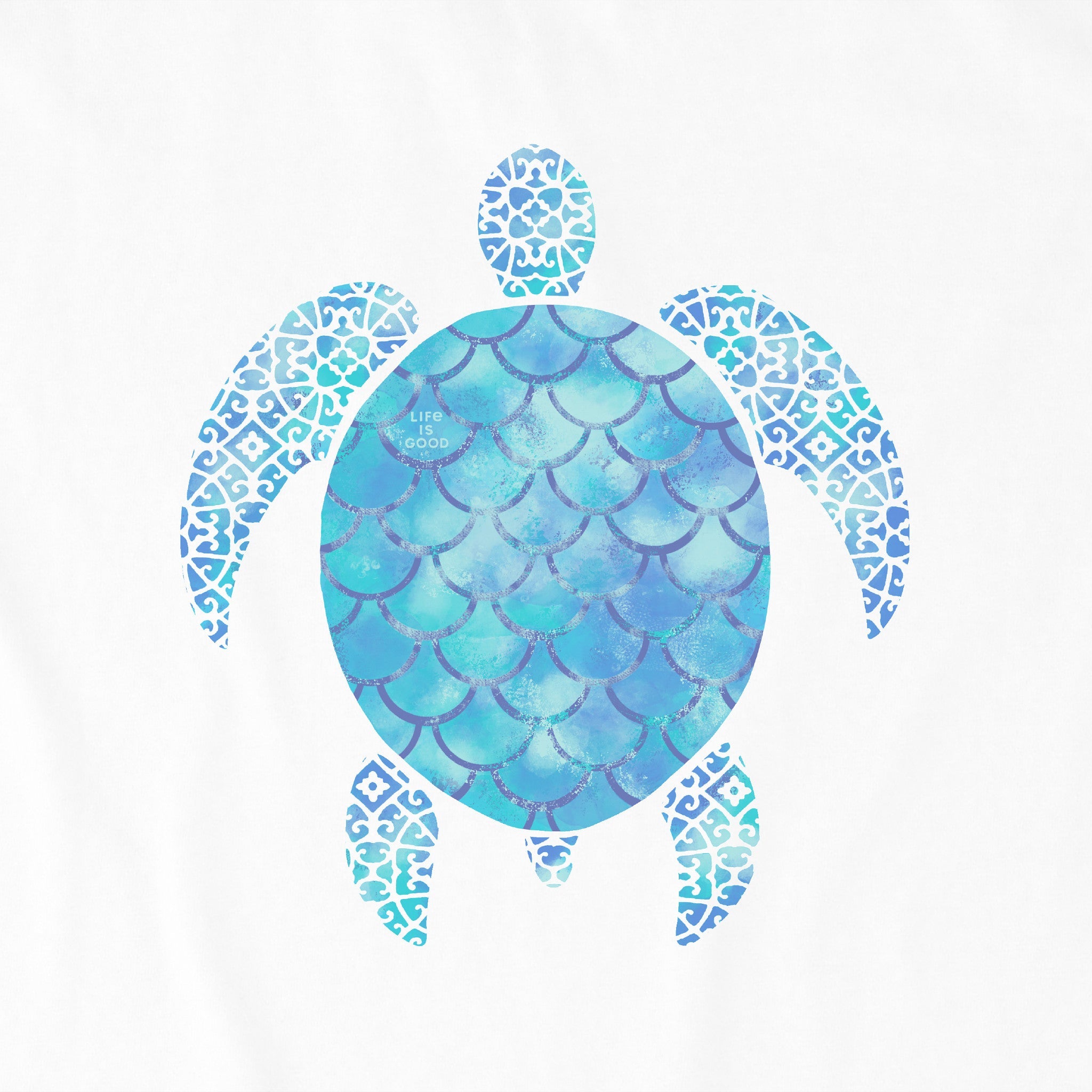 Women's Iridescent Turtle Short Sleeve Crusher Vee
