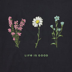 Women's Detailed Wildflowers Short Sleeve Crusher Tee