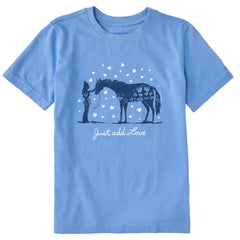 Kids Just Add Love Horse Short Sleeve Crusher Tee