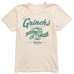 Women's Grinch Coffee Shop Short Sleeve Crusher Tee