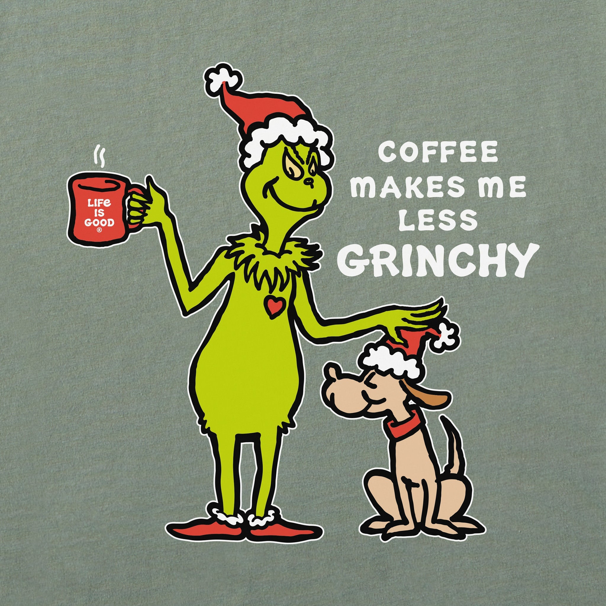 Women's Less Grinchy Coffee Short Sleeve Crusher Tee