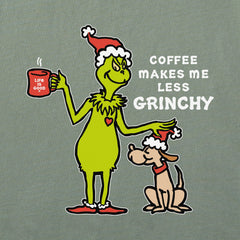 Women's Less Grinchy Coffee Short Sleeve Crusher Tee