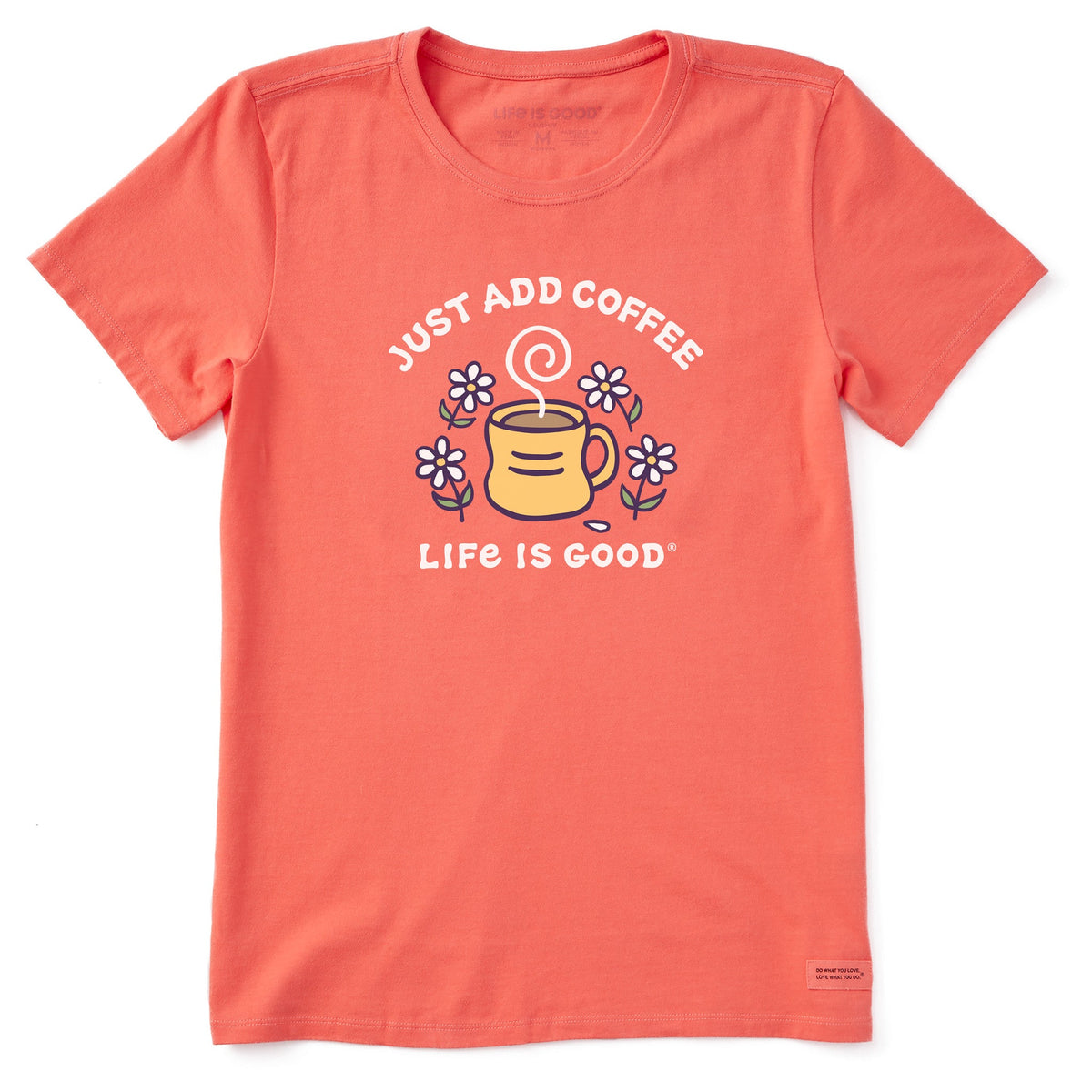 Women's Just Add Coffee & Daisies Short Sleeve Tee