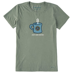 Women's Just Add Coffee Mug Short Sleeve Tee