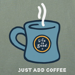 Women's Just Add Coffee Mug Short Sleeve Tee