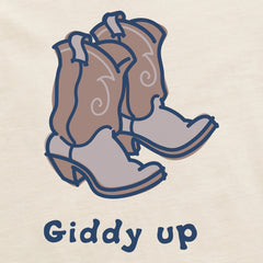 Women's Giddy Up Cowboy Boots Short Sleeve Crusher Tee