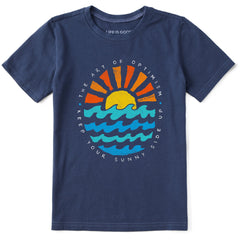 Kids Sun Ocean Sunny Side Up Short Sleeve Crusher Tee