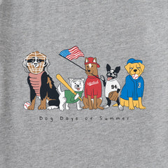 Women's Dog Days of Summer Baseball Short Sleeve Vee