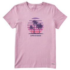 Women's 70's Retro Sun Palms Short Sleeve Tee