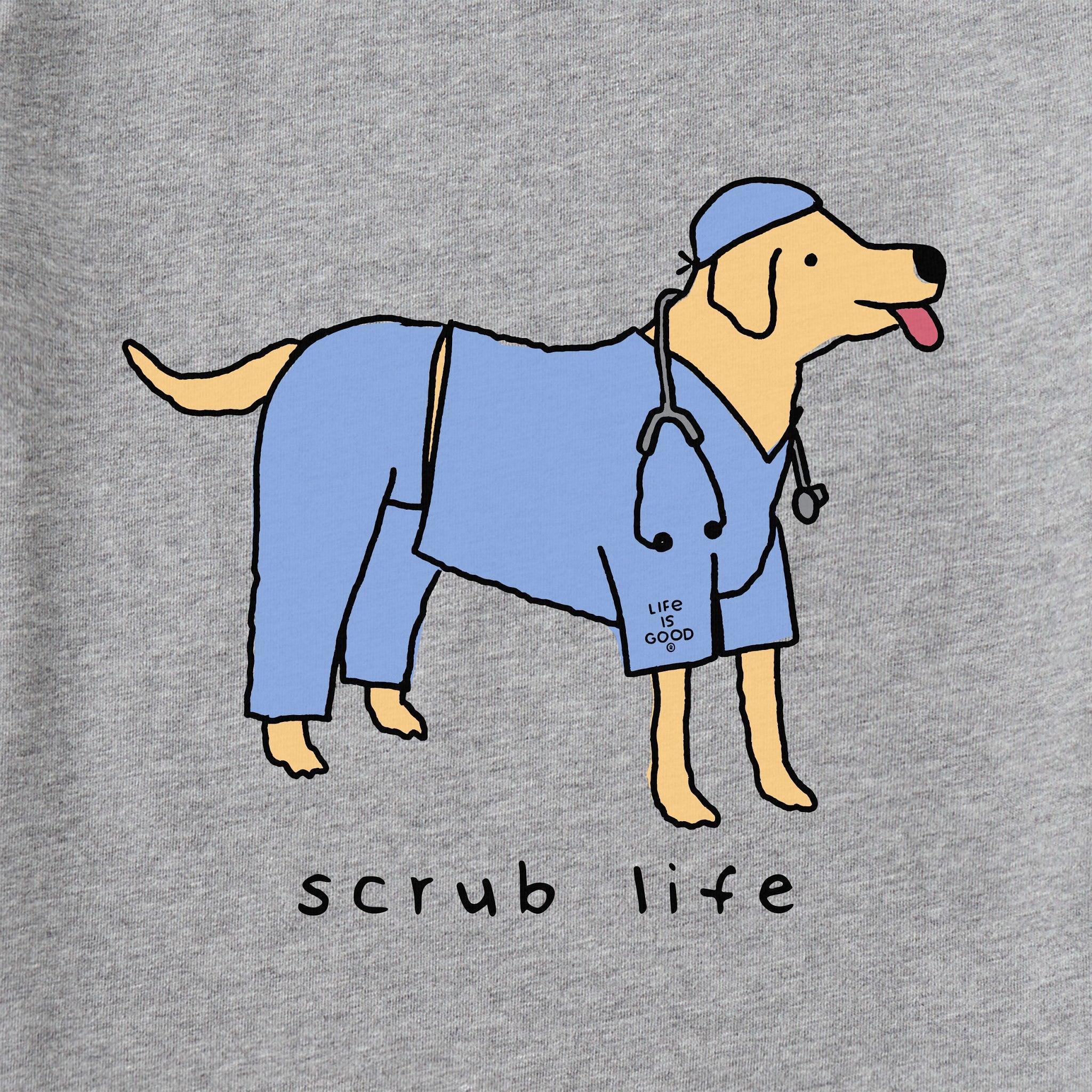 Men's Scrub Life Dog Short Sleeve Crusher Tee