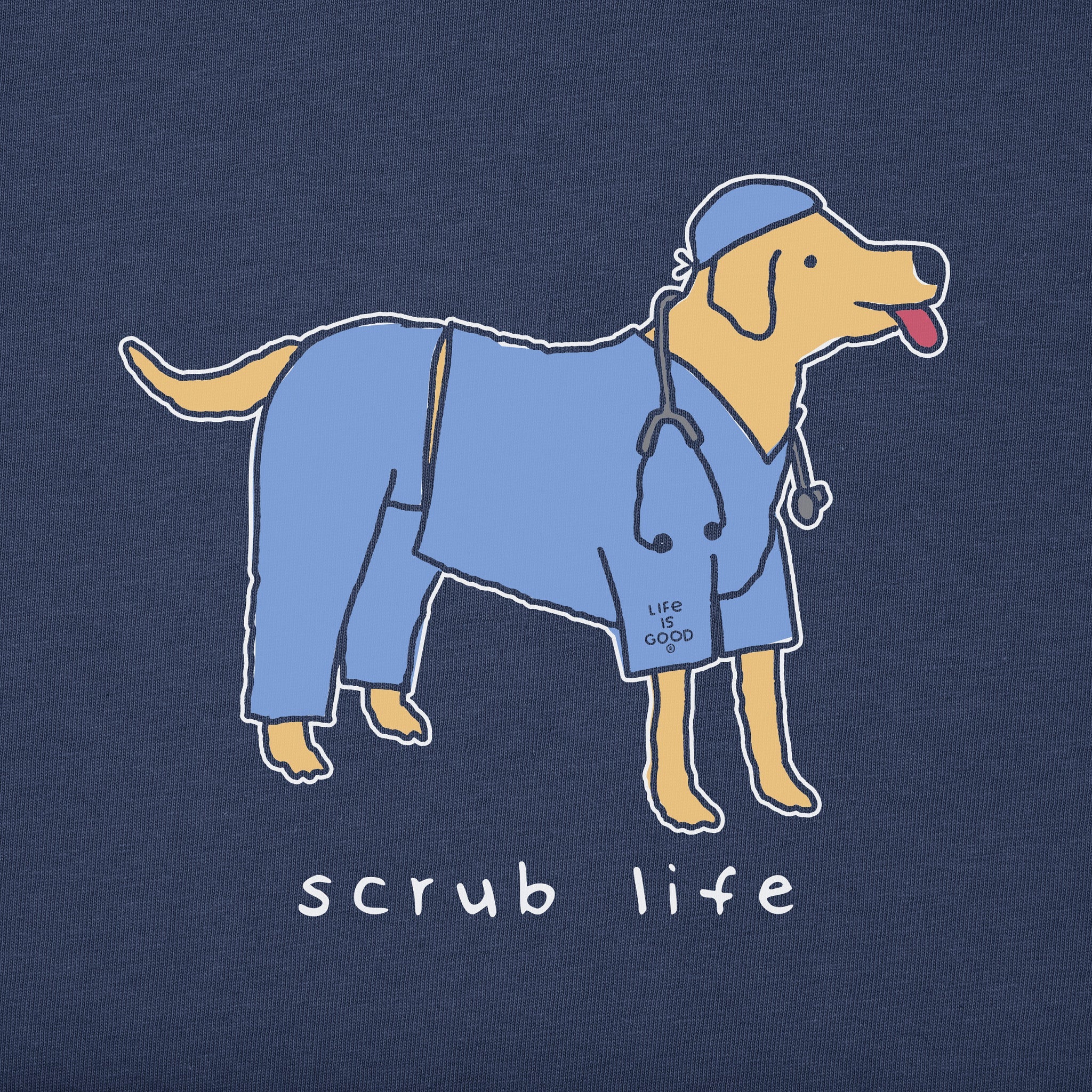 Men's Scrub Life Dog Short Sleeve Crusher Tee