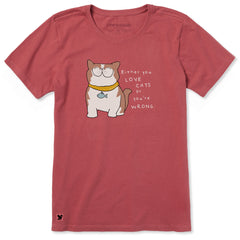 Women's Exotic Love Cats Short Sleeve Tee