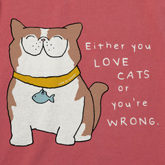 Women's Exotic Love Cats Short Sleeve Tee